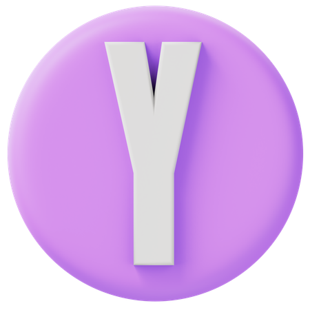Alphabet Y  3D Icon