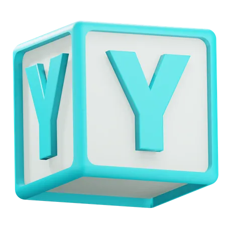 3 D Y Alphabet Block Illustration 3D Icon