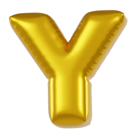 Alphabet Y Balloon  3D Icon