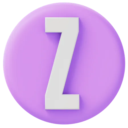 알파벳 Z  3D Icon