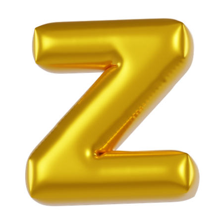 Ballon Alphabet Z  3D Icon