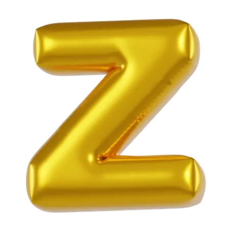 Ballon Alphabet Z  3D Icon