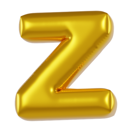 Alphabet Z Balloon  3D Icon