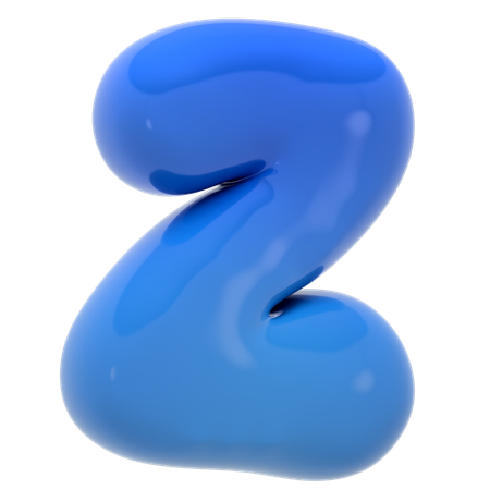 Alphabet Z bubble letter  3D Icon