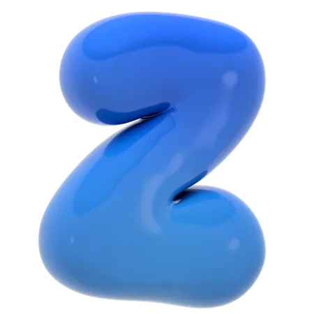 Alphabet Z Bubble Letter Illustration In 3 D Design 3D Icon