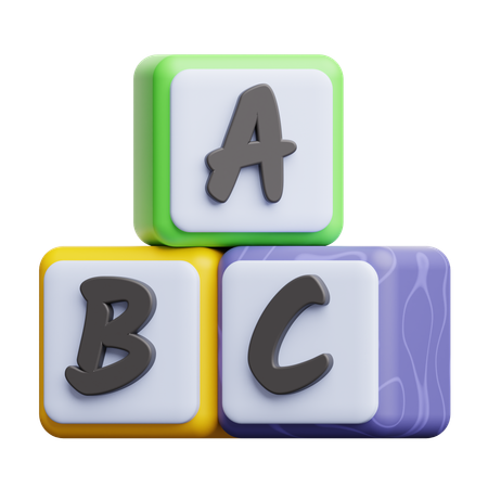 Alphabetblöcke  3D Icon