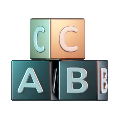 Alphabeth Cube  3D Icon
