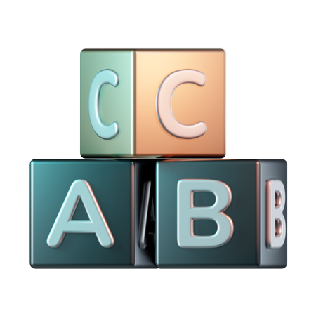Alphabeth Cube  3D Icon