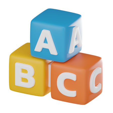 Alphabetic cubes  3D Icon