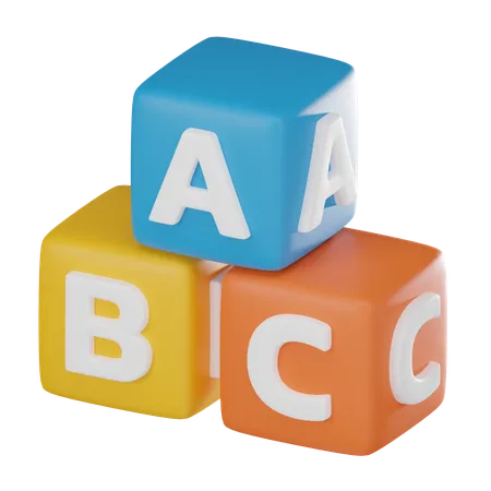 Alphabetic cubes  3D Icon