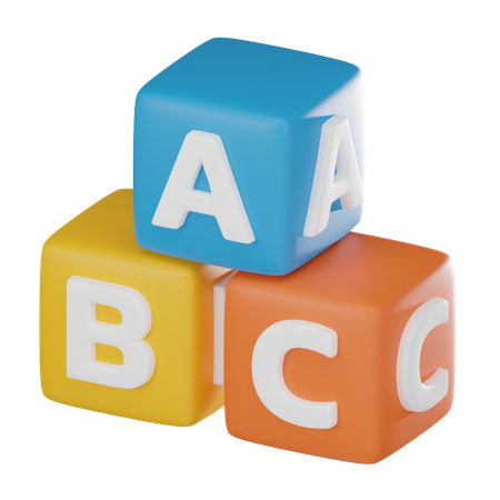 Alphabetic cubes  3D Icon