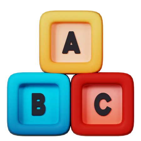 Alphabetical Block  3D Icon