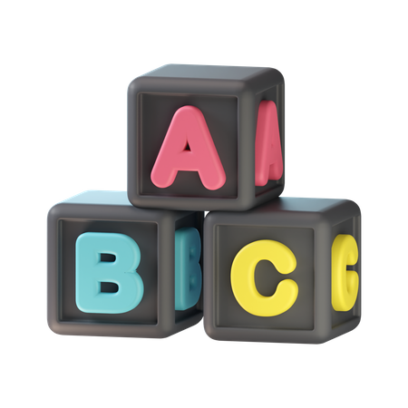 Alphabetics Blocks  3D Icon