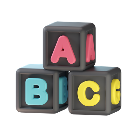 Alphabetische Blöcke  3D Icon