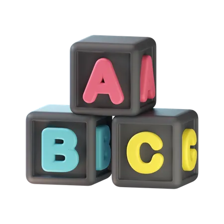 Alphabetische Blöcke  3D Icon