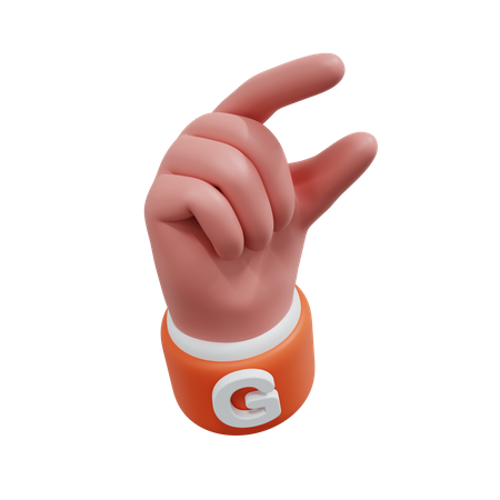 Alphabets Gesture G  3D Icon