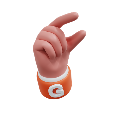 Alphabets Gesture G 3D Icon