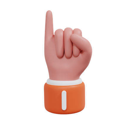 Alphabets Gesture I  3D Icon