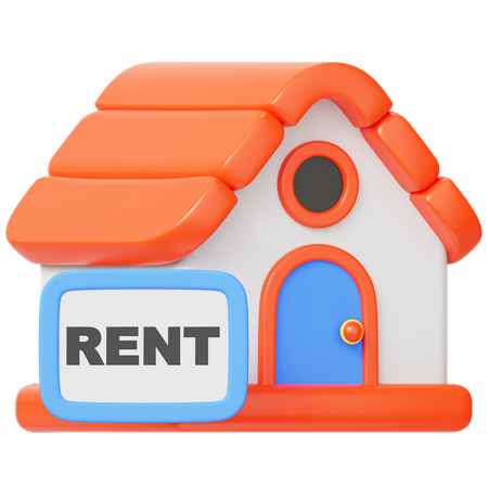 Casa en renta  3D Icon