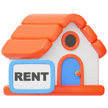 Casa en renta  3D Icon