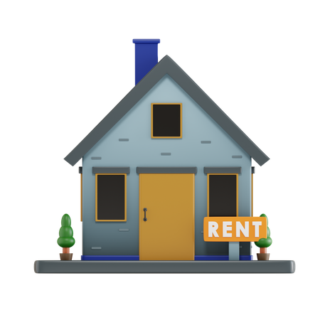 Casa en renta  3D Icon