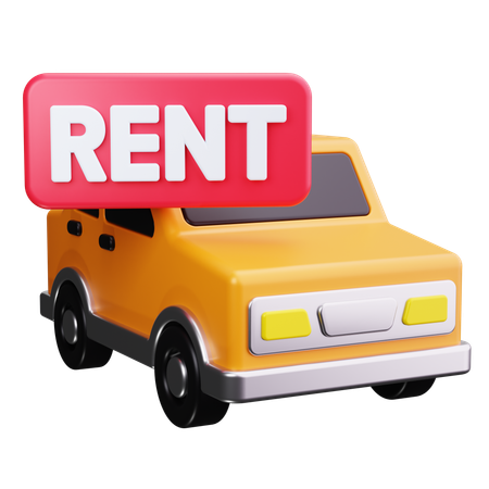 Alquiler de coches  3D Icon