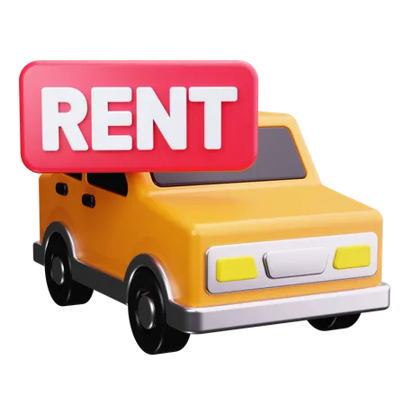 Alquiler de coches  3D Icon