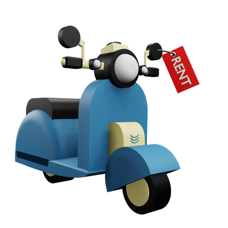 Alquilar moto  3D Icon