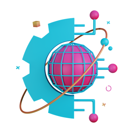 Alta tecnologia  3D Icon
