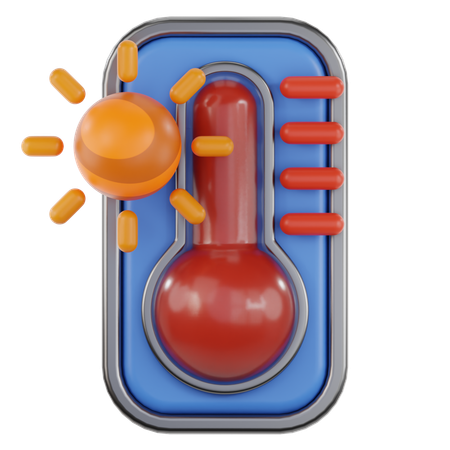 Alta temperatura  3D Icon