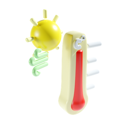 Alta temperatura  3D Icon