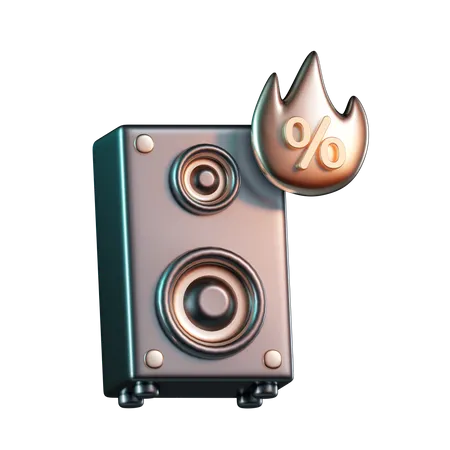 Altavoz de audio  3D Icon