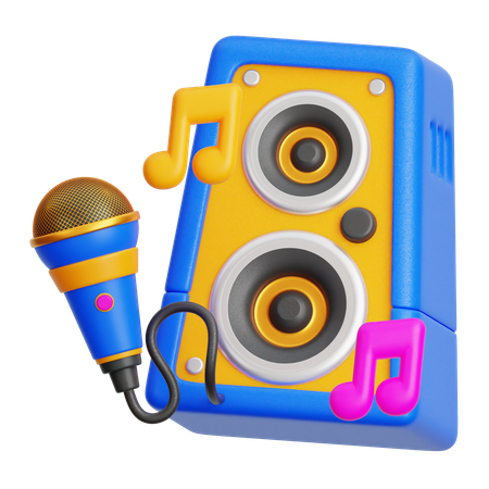 Altavoz y micrófono  3D Icon