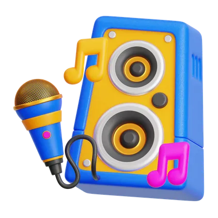 Altavoz y micrófono  3D Icon