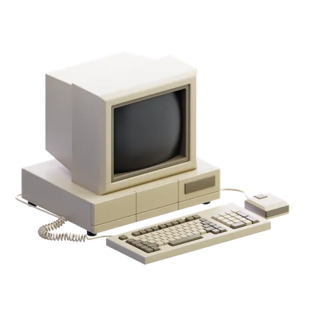 Alter Computer  3D Icon