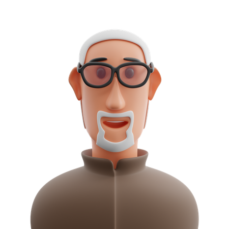 Alter Mann-Avatar  3D Icon