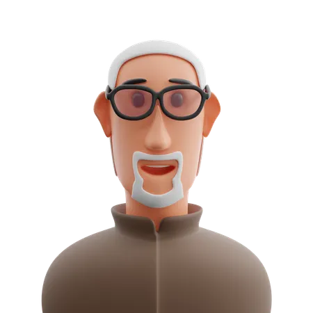 Alter Mann-Avatar  3D Icon