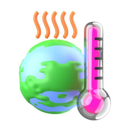 Alterações climáticas globais  3D Icon