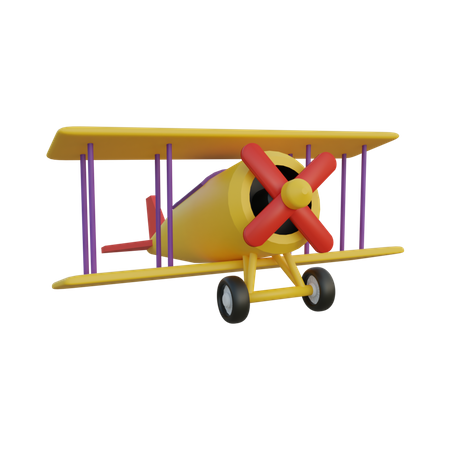 Altes Flugzeug  3D Illustration