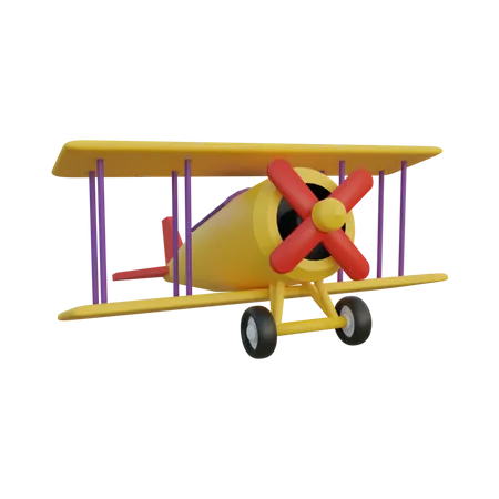 Altes Flugzeug  3D Illustration