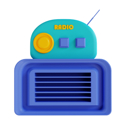 Altes Radio  3D Icon