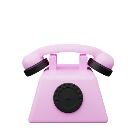 Altes Telefon  3D Illustration