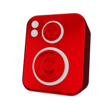 Alto-falante de áudio retrô  3D Icon
