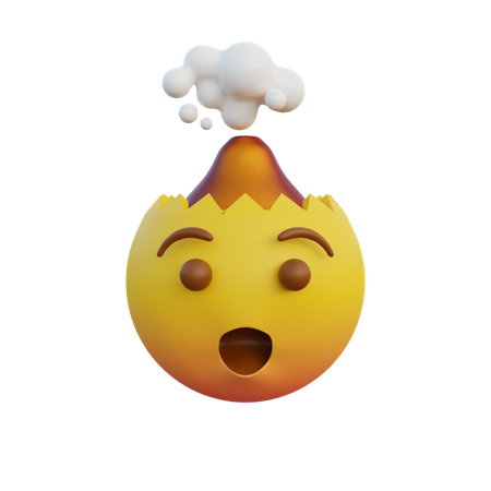 Alucinante o explosión de cabeza  3D Emoji