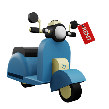 Alugar moto  3D Icon