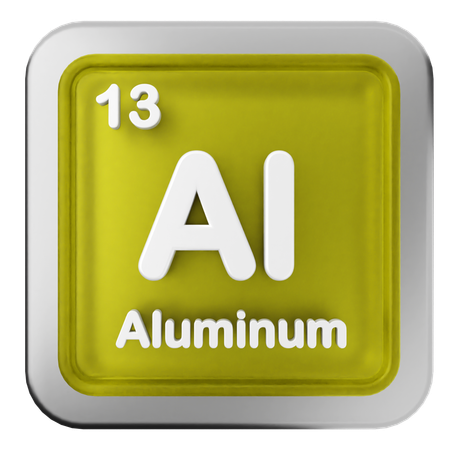 Aluminium-Periodensystem  3D Icon