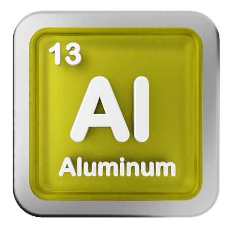 Aluminum Periodic Table  3D Icon