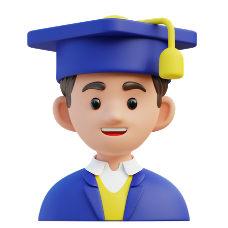 Estudante graduado  3D Icon