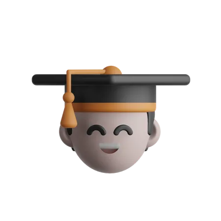 Estudante graduado  3D Icon