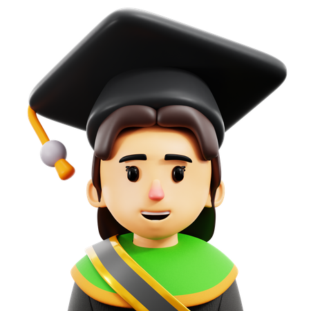 Estudante graduado  3D Icon